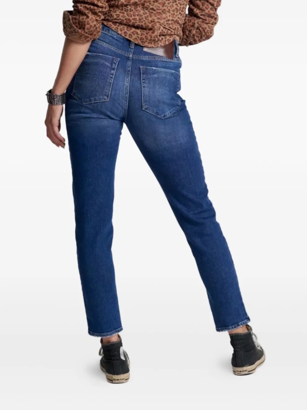 One Teaspoon Legends High Waist Straight Leg Denim Jeans Rodeo Blue 23 - Picture 3 of 13